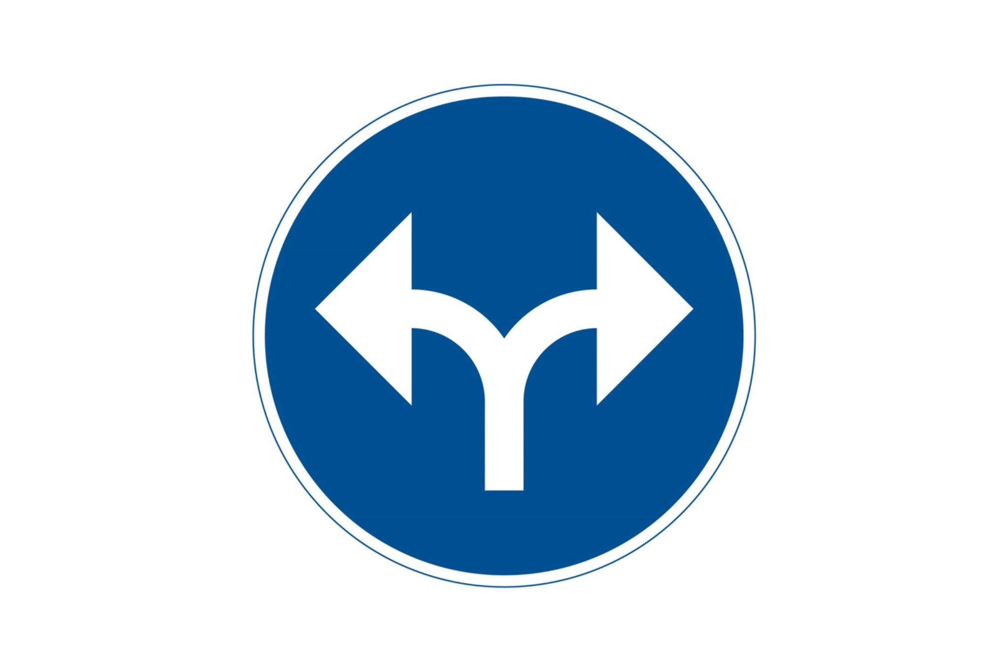 D1-8 Påbjuden körriktning