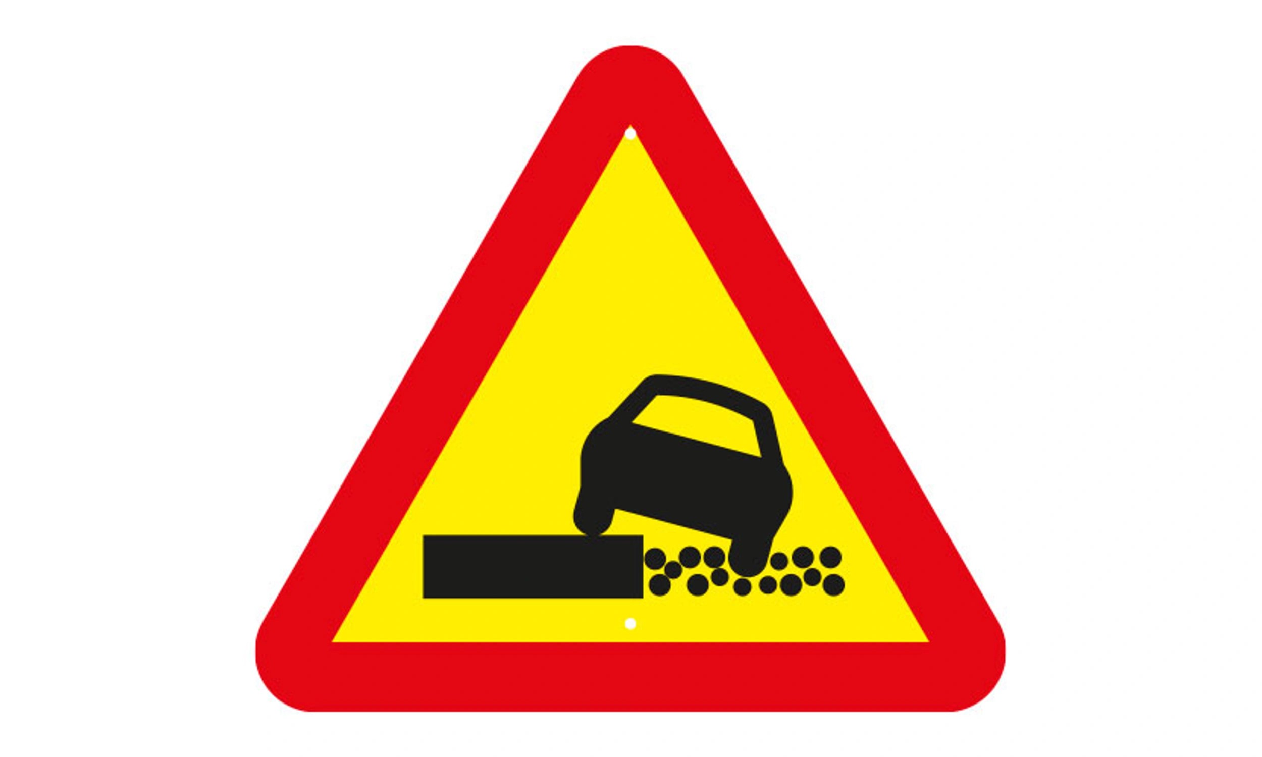 A27 Varning för svag vägkant