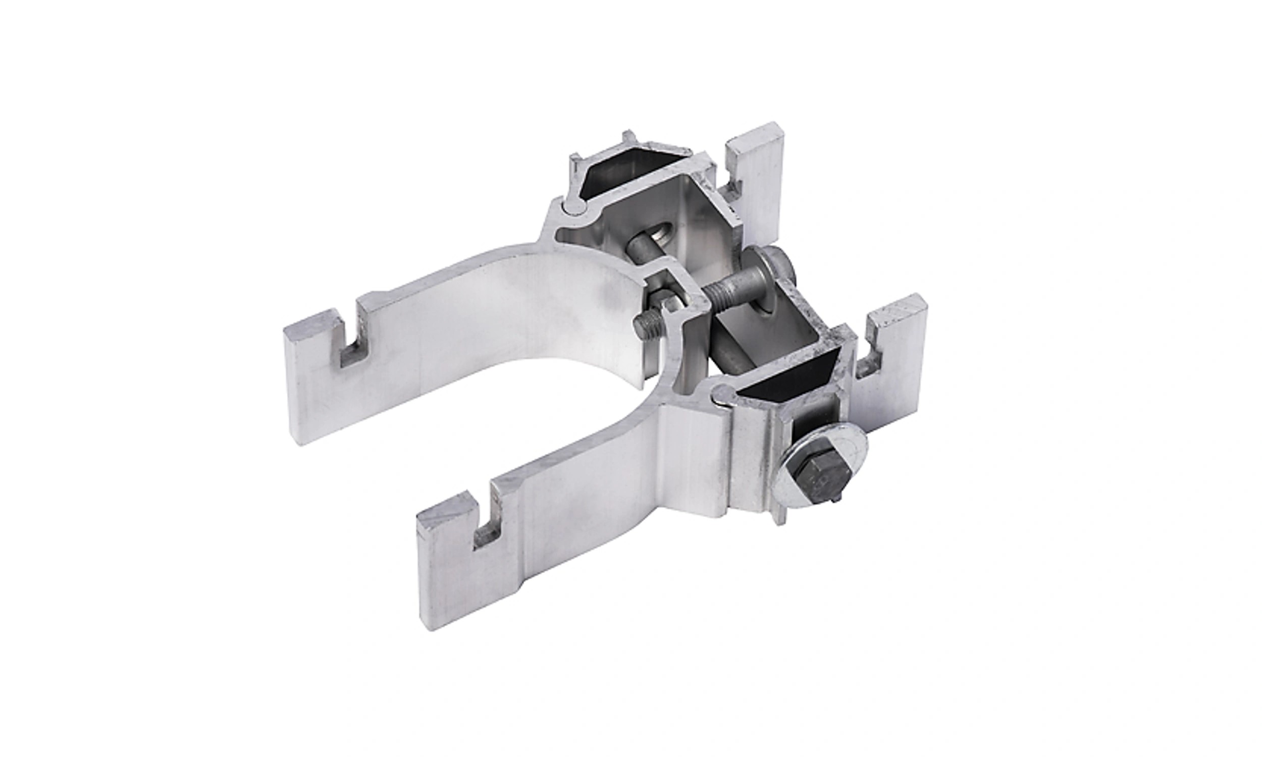 Dubbelklammer 60 mm alu
