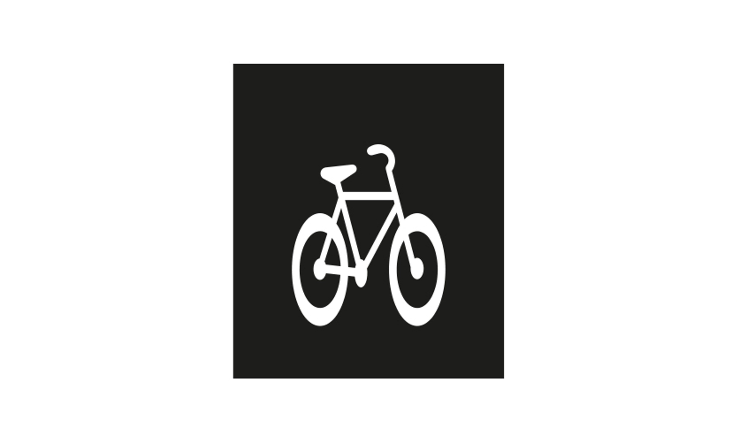 Premark Cykelsymbol vit