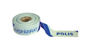 Band blå/vitt - Polis/Avspärrat