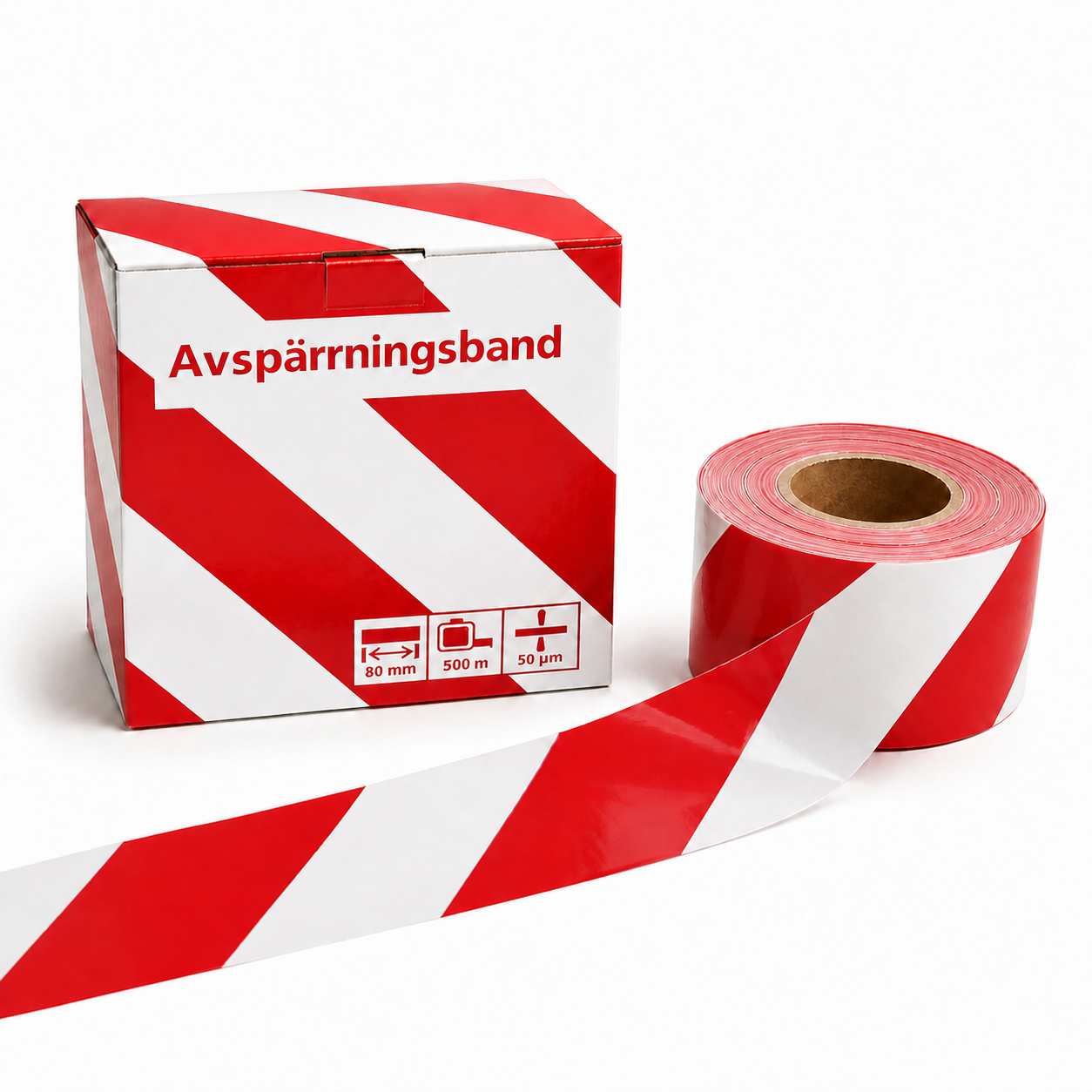 Avspärrningsband röd/vit
